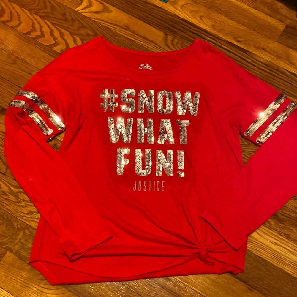 Justice long sleeve Christmas shirt